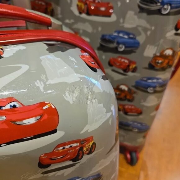 POTTERY BARN MACKENZIE PIXAR CARS SPINNER LUGGAGE SET (SMALL & LARGE) HARD SIDED - Picture 8 of 9